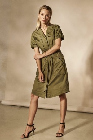 Mos Mosh Winter moss 'Sierra Cole Dress' bomull safari skjortekjole