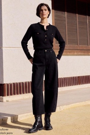 Katrin Uri Sort barrel (tønneformet) 'Rodeo' trendy jeans