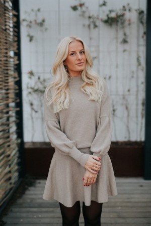 Ella&il Beige 'Krisy Merino Sweater' Pologenser
