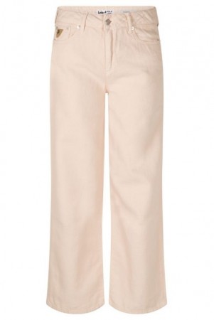 Lois Angel wing (dus rosa) 'Flow new Culotte' cropped canvas-lin vid bukse