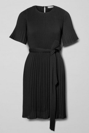 Cathrine Hammel Sort 'Miami Dress' plissékjole