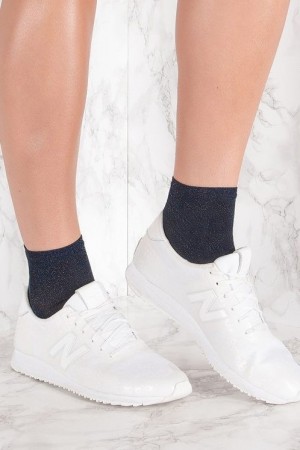 Mp Denmark Sort ankel glittersokk 'Ankle Pi'