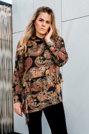 Katrin Uri sortmønstret 'Victoria Paisley' Bluser
