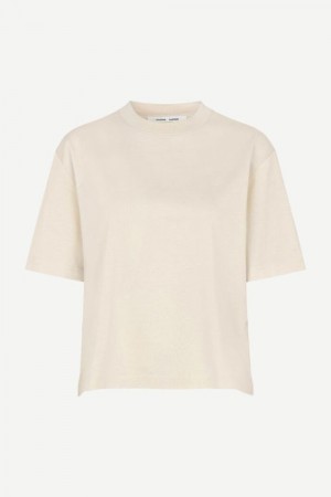 Samsøe Samsøe Whitecap gray 100% organisk bomull 'Chrome T-shirt'
