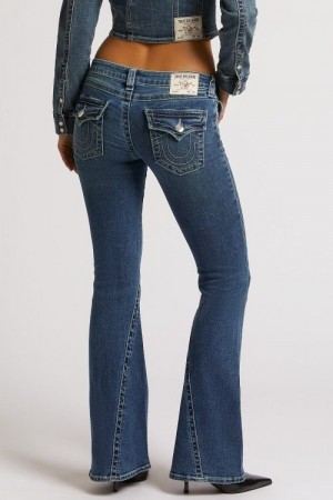 True Religion Dark wash 'Joey' Low Rise Flare Flap jeans