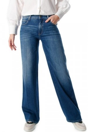 Cambio Denim Blue 'Aimee' highwaist vid jeans