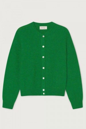 American Vintage Gressgrønn 'Zabi255' mohairmix cardigan