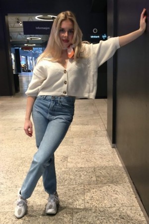 Lois 'Kape Daddy Dana' trendy rett antifit kraftig jeans med skulte knapper