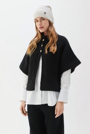 Busnel Sort 'Vilanie' trendy cape-cardigan