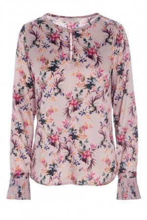 Dea Kudibal Rosamønstret 'Nicole Shiro Rose' silkebluse