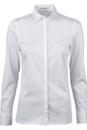 Stenstrøms MUST HAVE! Hvit Jerseystretch skjorte