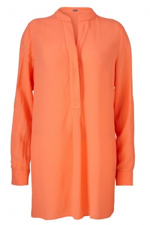 Gustav Denmark orange storskjorte med kinahals