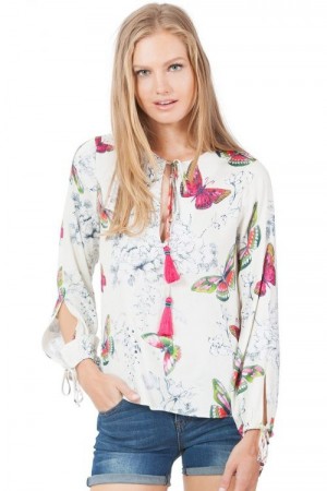 Hale Bob rosamønstret bluse