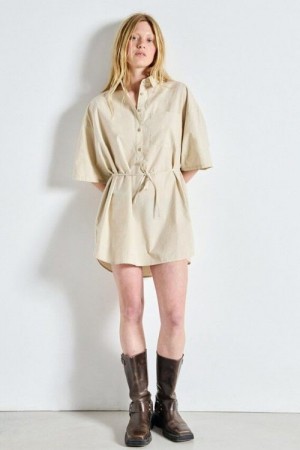 American Vintage Argan 'Bai14b' 100% bomull poplin skjortekjole