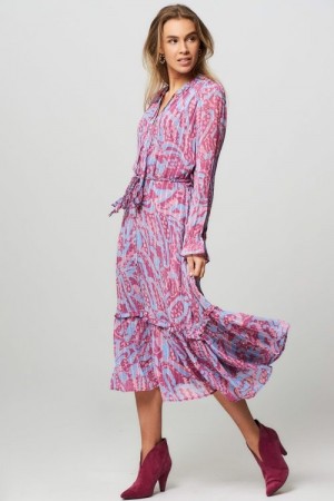 Fabienne Chapot Riad Love print 'Marilene Dress' viskose midi-kjole