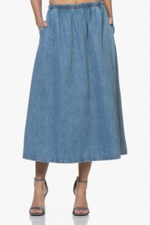 American Vintage Lyseblå maxi olaskjørt 'Wini'