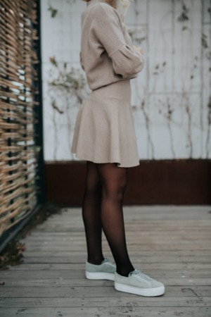 Ella&il Beige 'Triny Merino Skirt' Skjørt