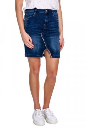 Mos Mosh Denim Blue Skjørt 126690 Ozzy Winston Skirt