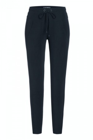 Cambio Navy 'Jorden' trendy sweatpants med snøring