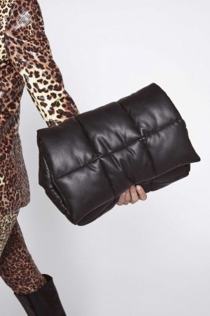 Stand Studio Sort 'Wanda Faux Leather Clutch Bag'