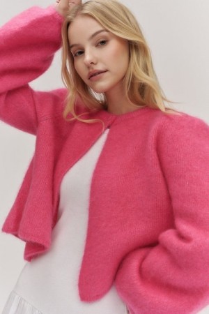Ella&il Rasberry mohair 'Amelia Chunky Cardigan'