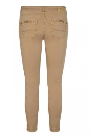 Mos Mosh Vasket camel 'Sumner Decor Pant' 5pockets med decor på lomme