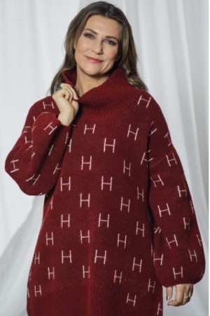 Hést Rød 'Fam long' oversized lang genser