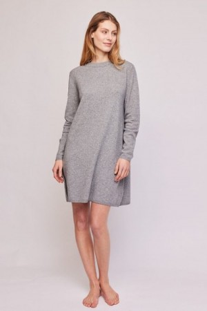 Ella&il Brun (ikke grå) 'Ellie Wool Dress' ledig cashmere/merino kjole