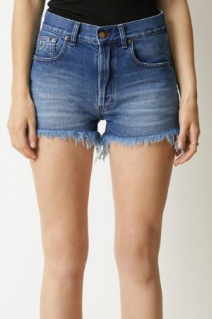Lois 'Santa Vignon Night' jeans shorts med frynser