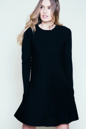 Ella&il Sort 'Cecilie Merino Dress' enkel strikkekjole med lommer