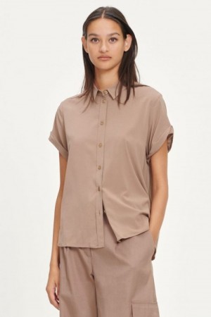 Samsøe Samsøe Caribou 'Majan Ss Shirt' viskose skjorte med kort erm