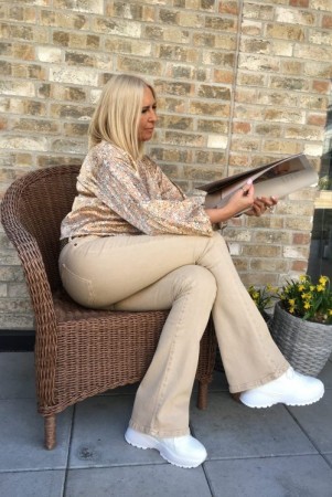 Lois Sand 'Raval Gretel Leg' flare bomull bukse L32