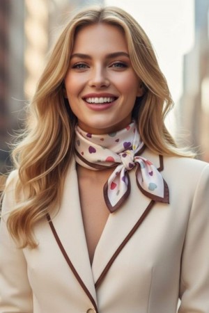 Endless Lys rosa mønstret 'Bandana Viscose' skjerf