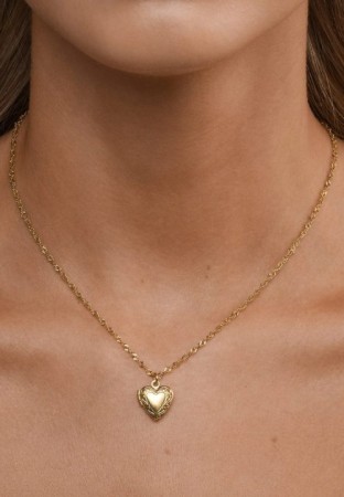 Timi Of Sweden Gull Vera Heart Locket (åpnes for bilder)