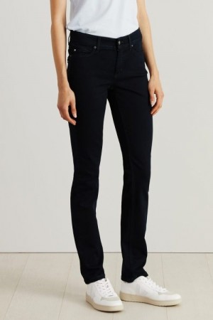 Cambio Mørk navy cosy black overdye 'Parla' jeans. Bestselger. Super til jobb!