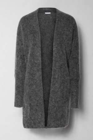 Cathrine Hammel Vakker koksmelert lang mohairmix cardigan