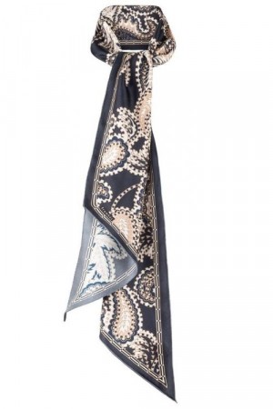 Framhus 'Pat denim Silk-Twill Scarf'