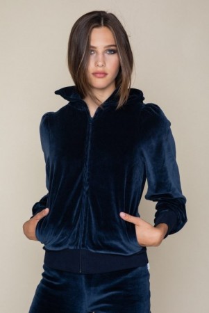 Ella&il Navy 'Mim velour Jacket' collage velour jakke. MUST HAVE!