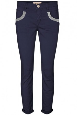 Mos Mosh Marine 'Naomi Daze Pant' bomullsbukse med dekor