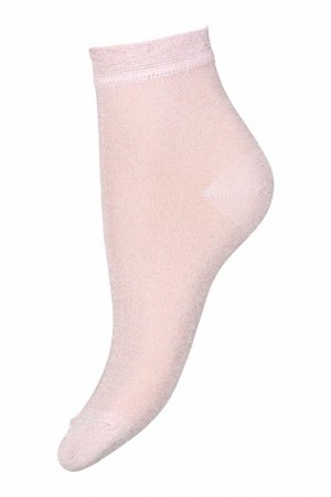 Mp Denmark pink salt 'Pi Socks' glitter ankel sokk