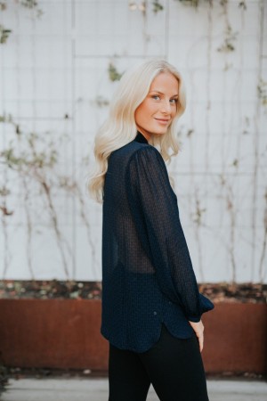 Stella Nova Blåmønstret 'Sarina' Bluse