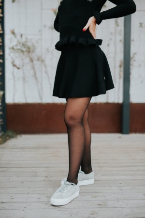 Ella&il Sort 'Triny Merino Skirt' Skjørt