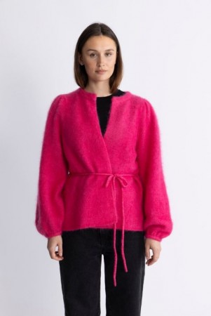 Ella&il Rasberry mohair 'Fredrikke Chunky Cardigan'