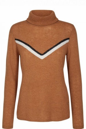 Mos Mosh Cognac 'Jane' cashmere polgenser