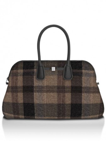 Save My Bag Wool brown rutet ‘Principe’ weekendbag