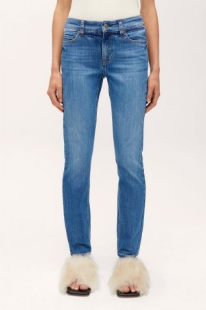 Cambio Medium contrast splinted 'Paris' superstretch jeans