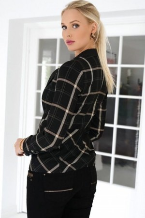 Mos Mosh trendy sort rutet 'Perry Bento Blazer'