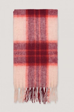 Samsøe Samsøe Rødrutet skjerf 'Minetta Light Scarf'