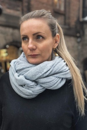 Natura Cashmere dusty blue ‘Luxury’ cashmere skjerf
