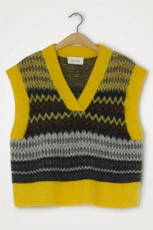 American Vintage Jaquard canari chin vest 'Zabi18c'